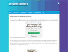 Tablet Screenshot of internetarbete.se